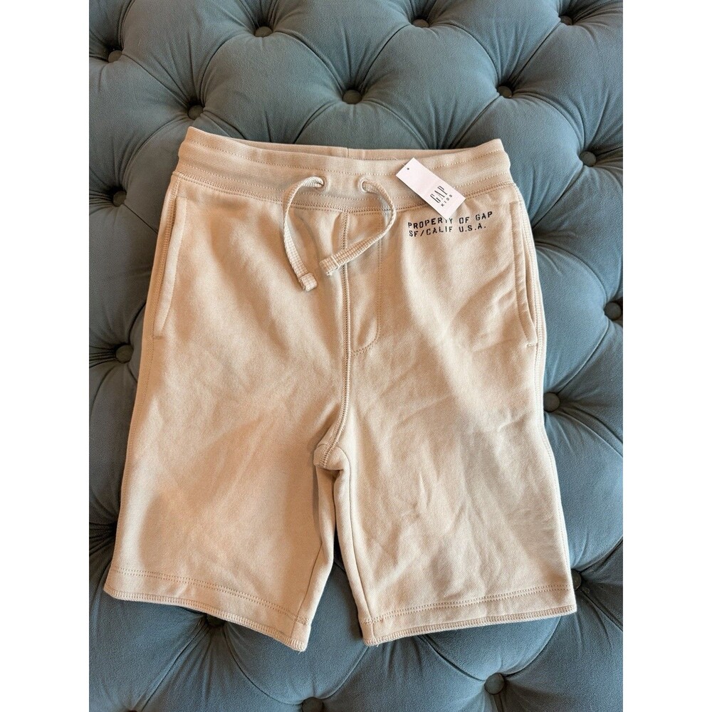Gap NWT Kids Easy Pull-On Shorts In Sand Khaki Size Medium Youth Boys
